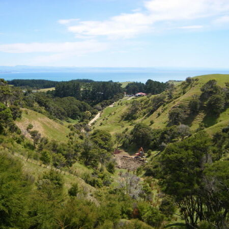 Installing diffuser trenches Cape Kidnappers HB NZ 1